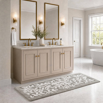 Serene Cotton Floral Tufted Bath Rug