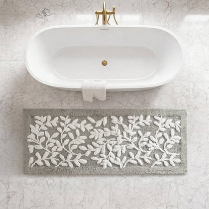 Serene Cotton Floral Tufted Bath Rug