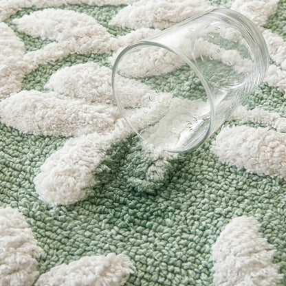 Serene Cotton Floral Tufted Bath Rug