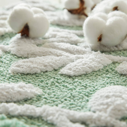 Serene Cotton Floral Tufted Bath Rug