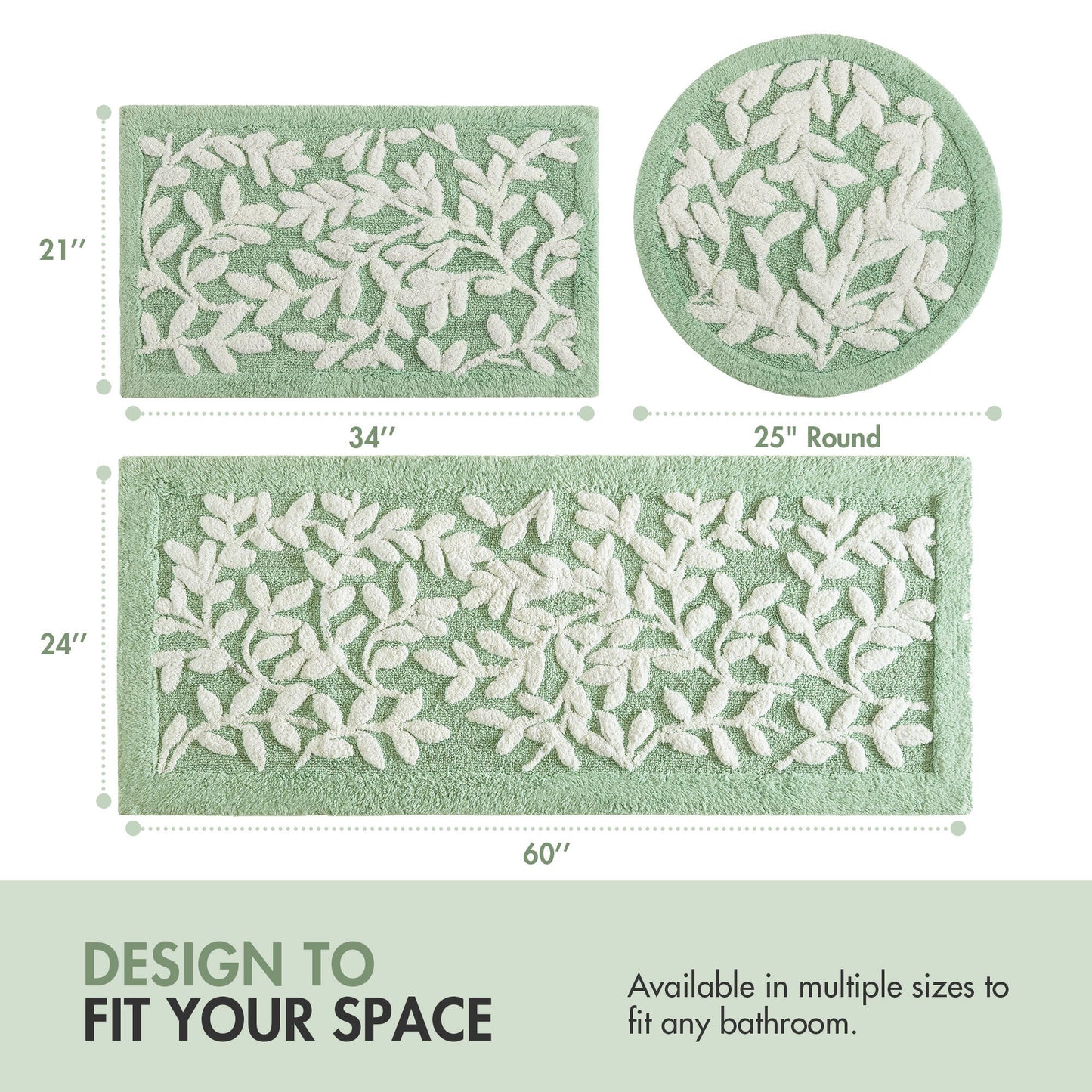 Serene Cotton Floral Tufted Bath Rug