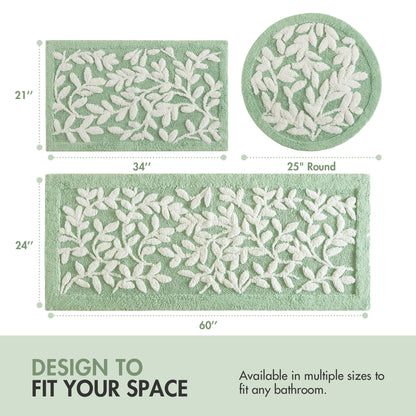 Serene Cotton Floral Tufted Bath Rug