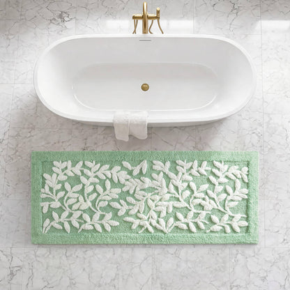 Serene Cotton Floral Tufted Bath Rug