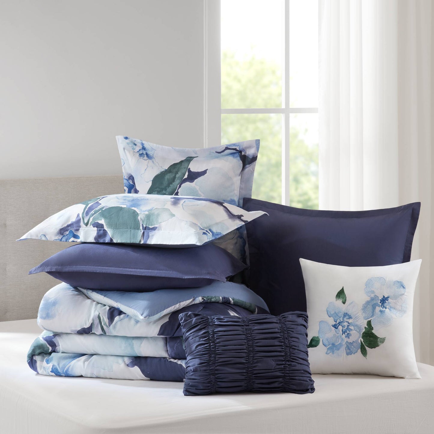 Shanti 7-Piece 100% Cotton Printed Comforter Set