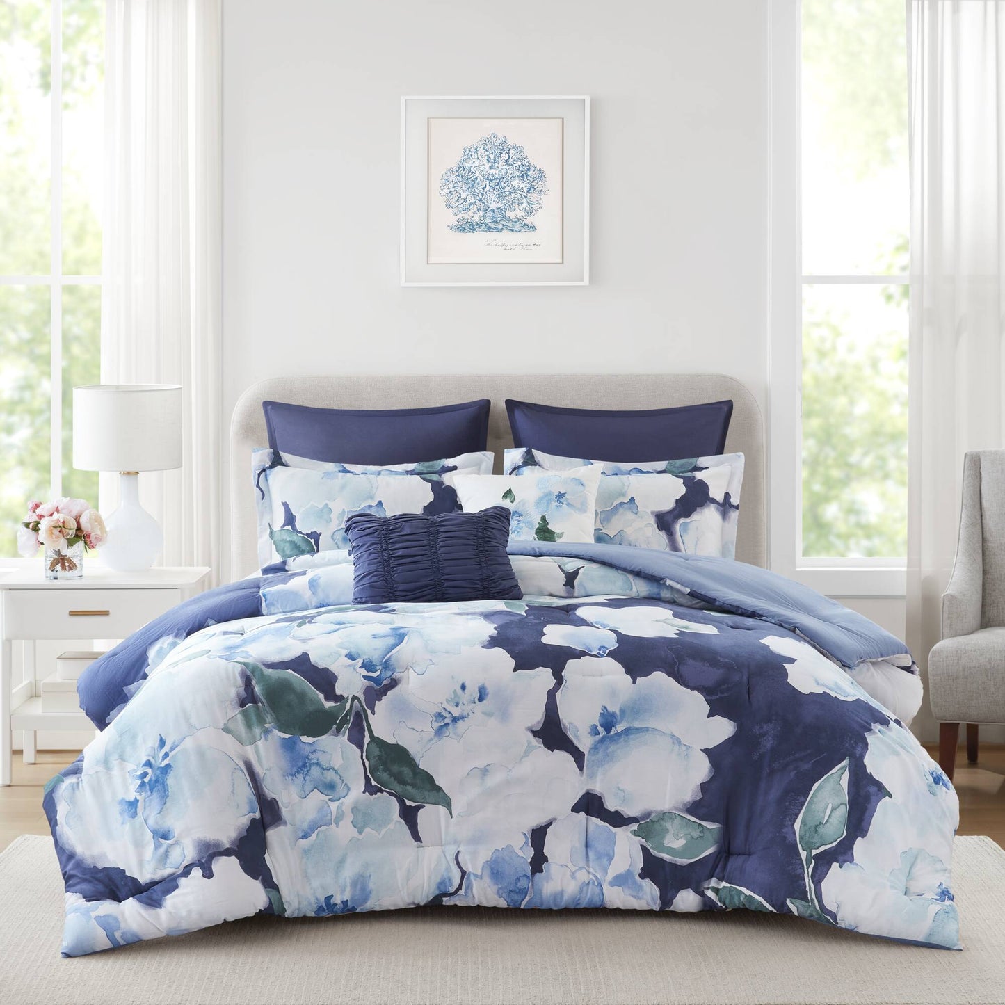 Shanti 7-Piece 100% Cotton Printed Comforter Set