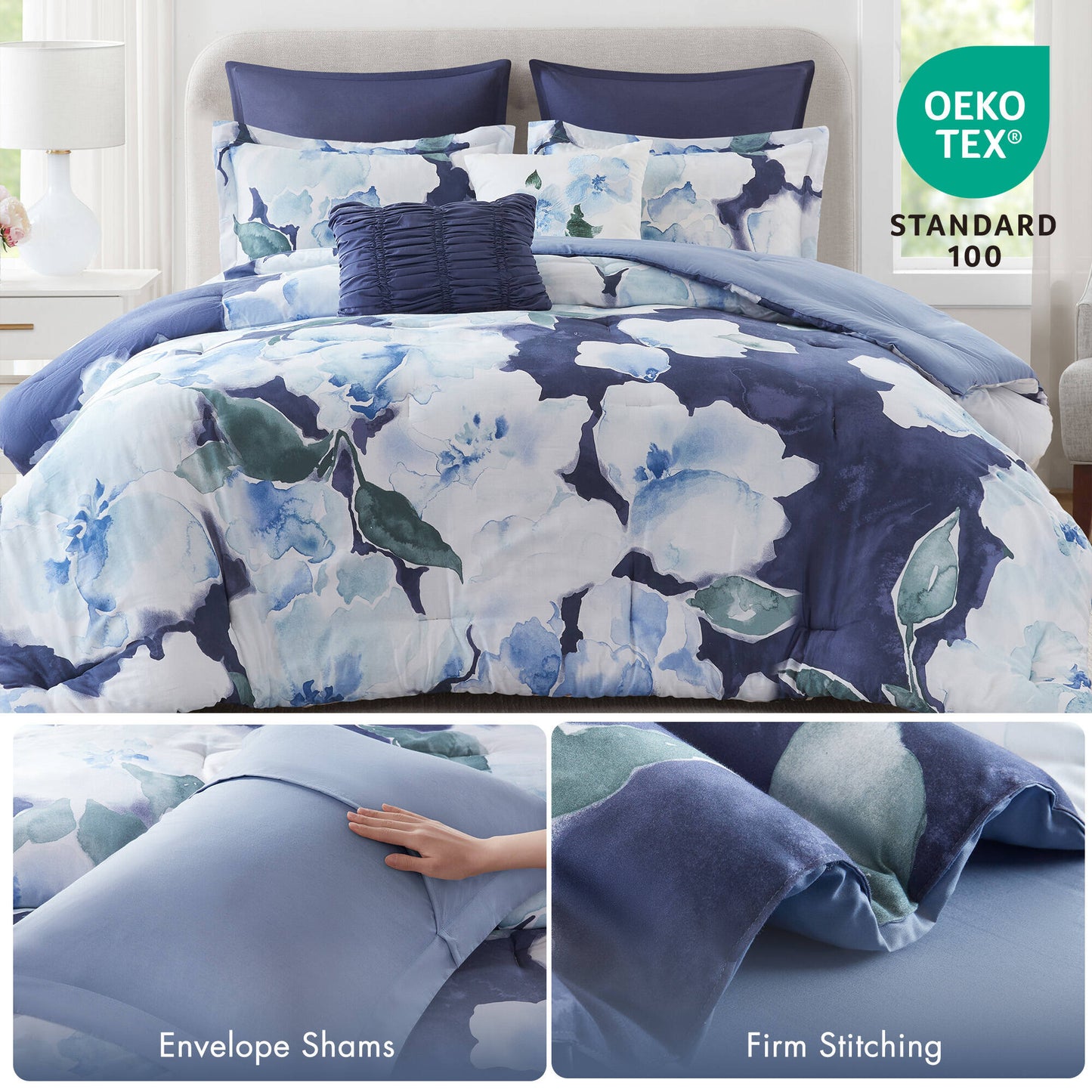 Shanti 7-Piece 100% Cotton Printed Comforter Set