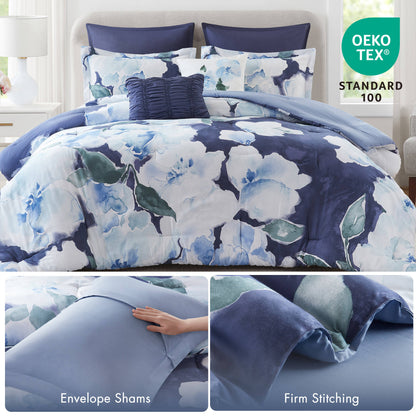 Shanti 7-Piece 100% Cotton Printed Comforter Set