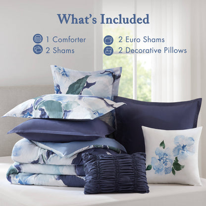 Shanti 7-Piece 100% Cotton Printed Comforter Set