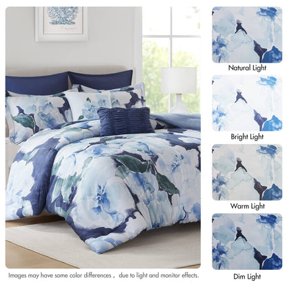 Shanti 7-Piece 100% Cotton Printed Comforter Set