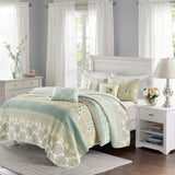 Willa 6 Piece Cotton Quilt Set with Throw Pillows