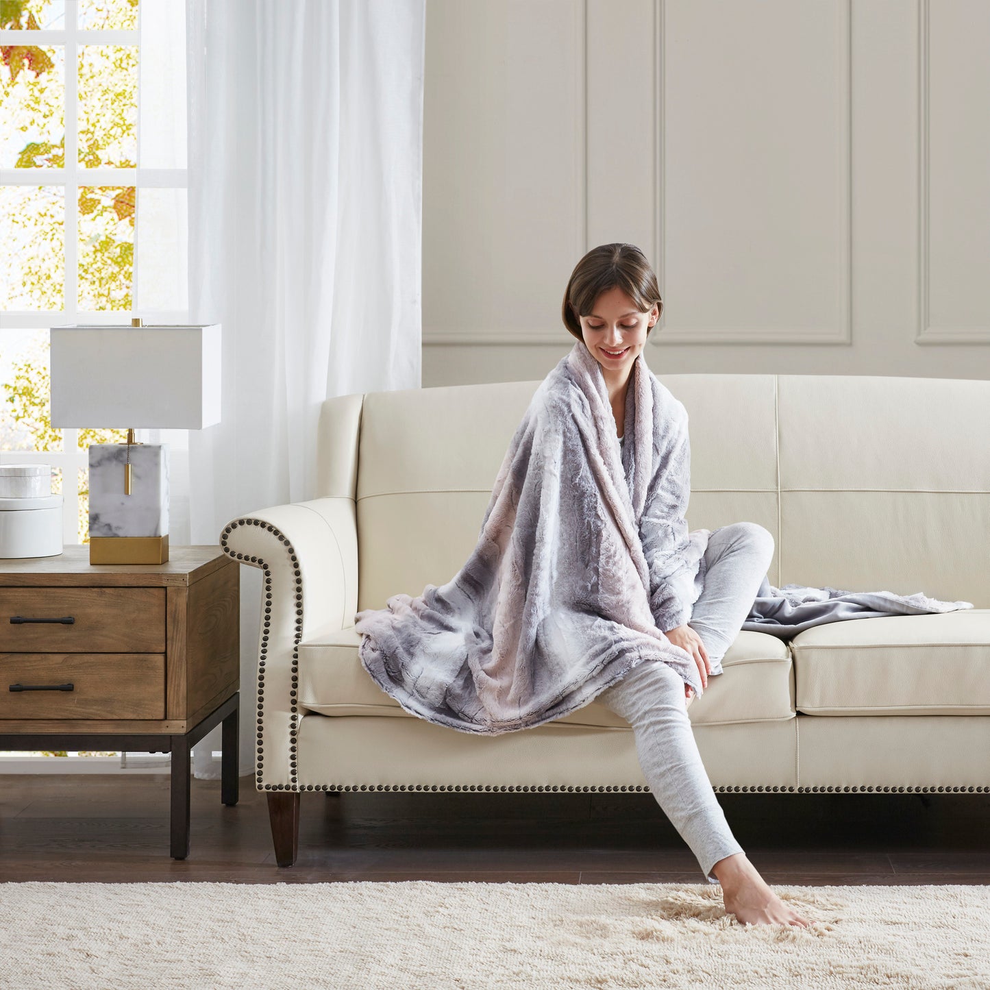 Zuri Faux Fur Throw