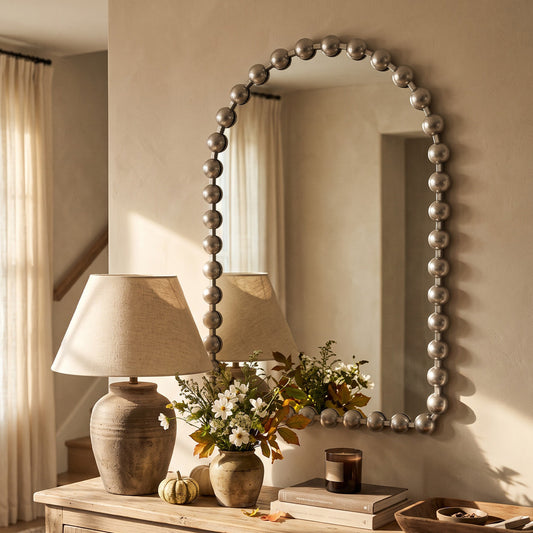 Marlowe 24X36 Arch Beaded Wall Mirror