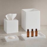 Hotel Collection Clear Resin Bath Accessories Antimicrobial 4-Piece Set