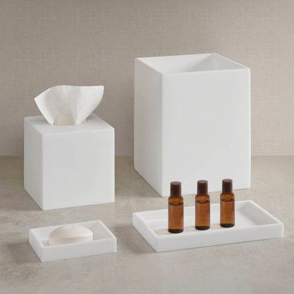 Hotel Collection Clear Resin Bath Accessories Antimicrobial 4-Piece Set