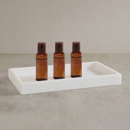 Hotel Collection Clear Resin Bath Accessories Antimicrobial 4-Piece Set