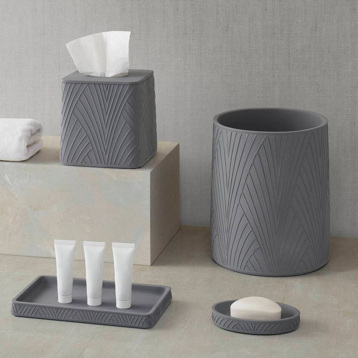 Hotel Collection Diatom Bath Accessories Antimicrobial 4-Piece Set - Pebble Grey