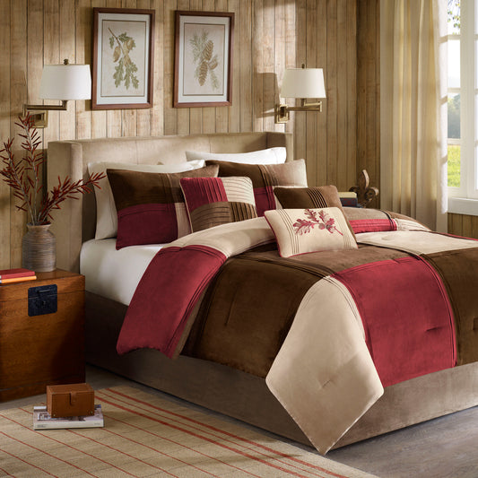 Jackson Blocks 7-Piece Microsuede Comforter Set