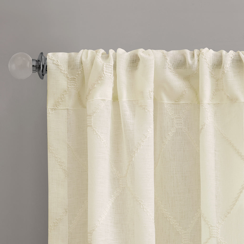 Irina Diamond Sheer Window Curtain Panel