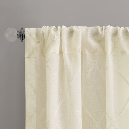 Irina Diamond Sheer Window Curtain Panel