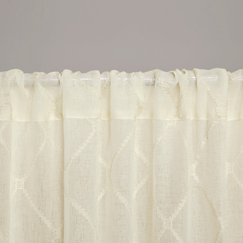 Irina Diamond Sheer Window Curtain Panel