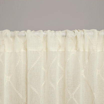 Irina Diamond Sheer Window Curtain Panel