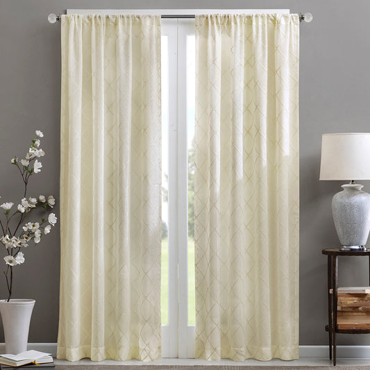 Irina Diamond Sheer Window Curtain Panel