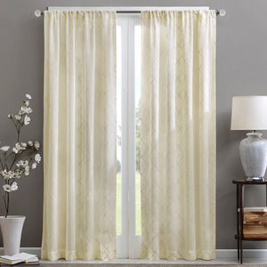 Irina Diamond Sheer Window Curtain Panel