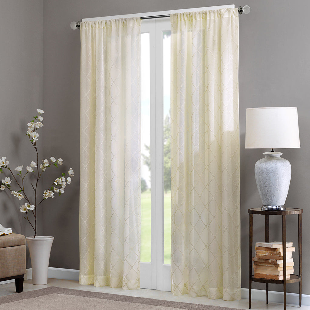 Irina Diamond Sheer Window Curtain Panel