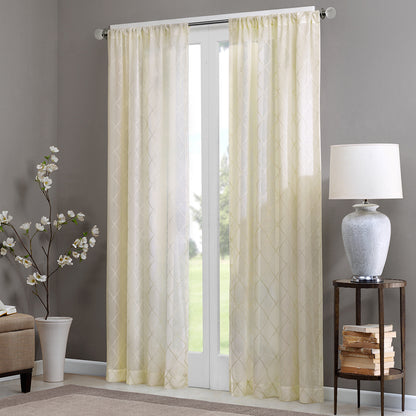 Irina Diamond Sheer Window Curtain Panel