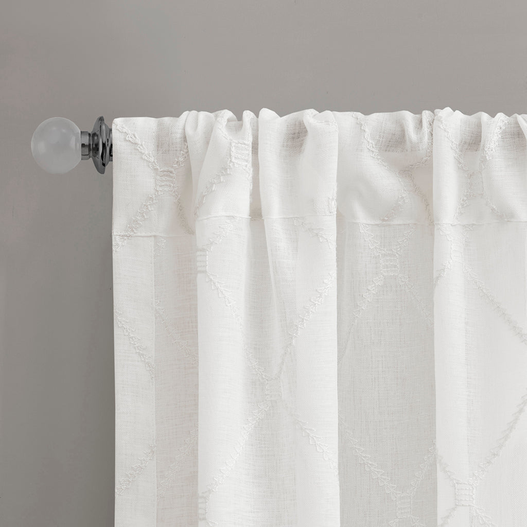 Irina Diamond Sheer Window Curtain Panel