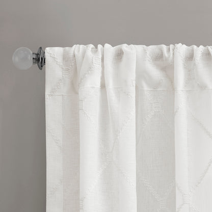 Irina Diamond Sheer Window Curtain Panel