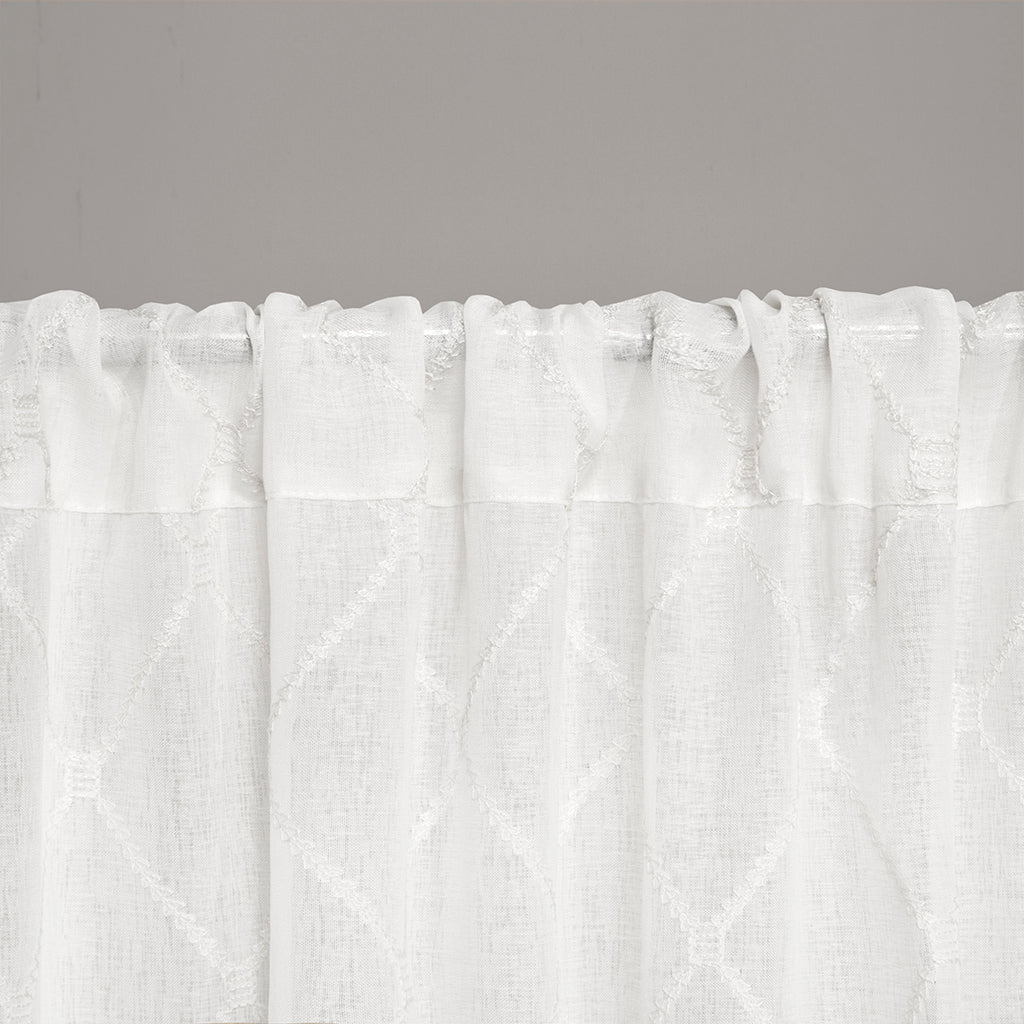 Irina Diamond Sheer Window Curtain Panel