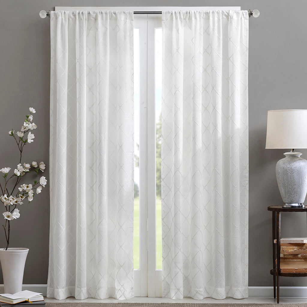 Irina Diamond Sheer Window Curtain Panel