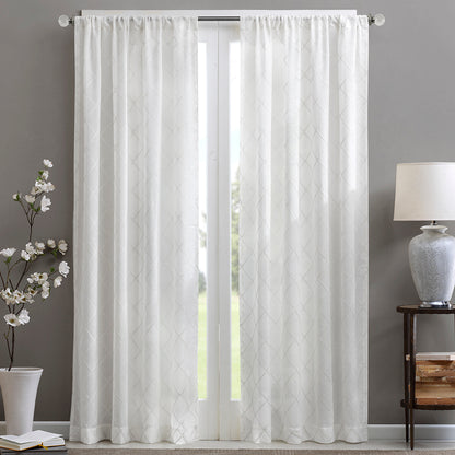 Irina Diamond Sheer Window Curtain Panel