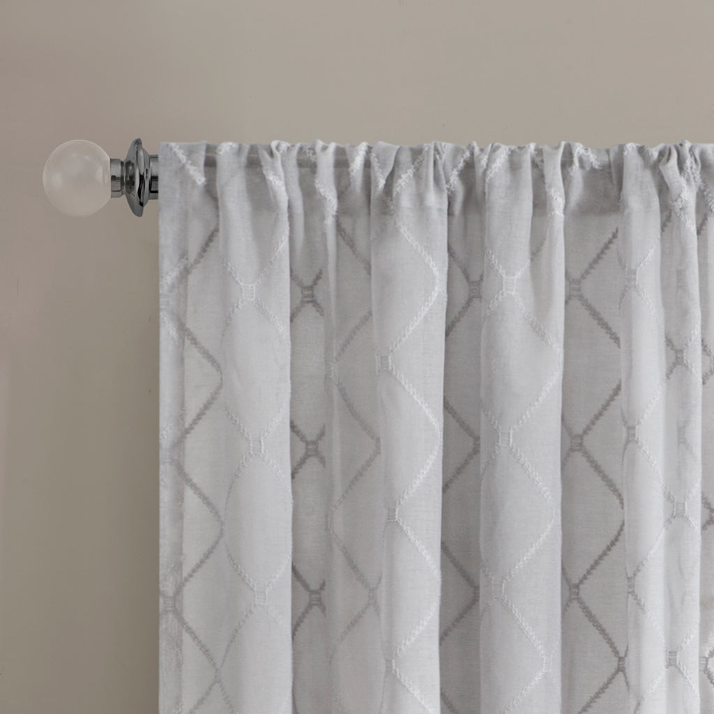 Irina Diamond Sheer Window Curtain Panel