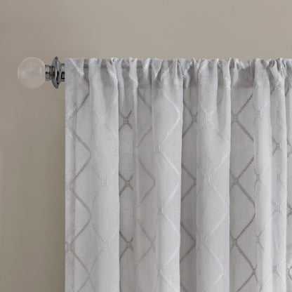 Irina Diamond Sheer Window Curtain Panel