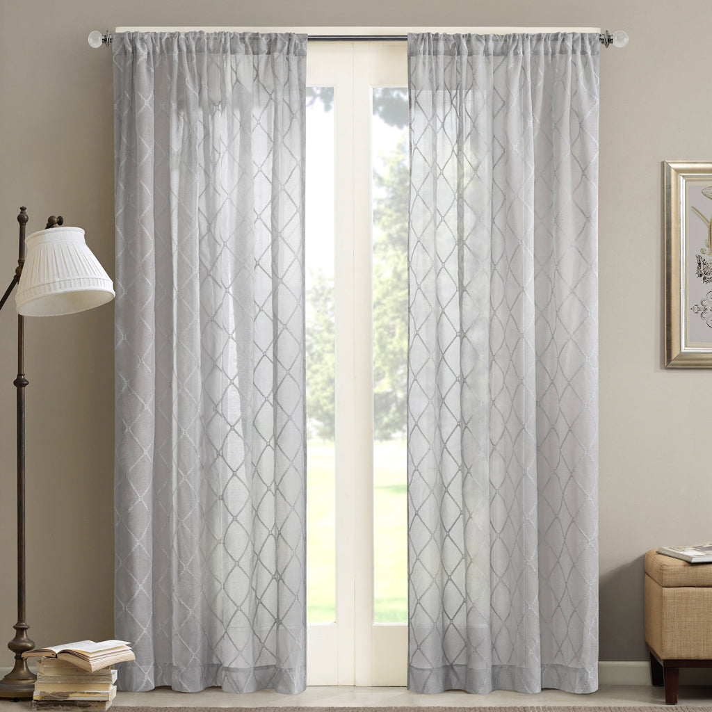 Irina Diamond Sheer Window Curtain Panel
