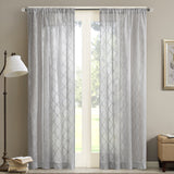 Irina Diamond Sheer Window Curtain Panel