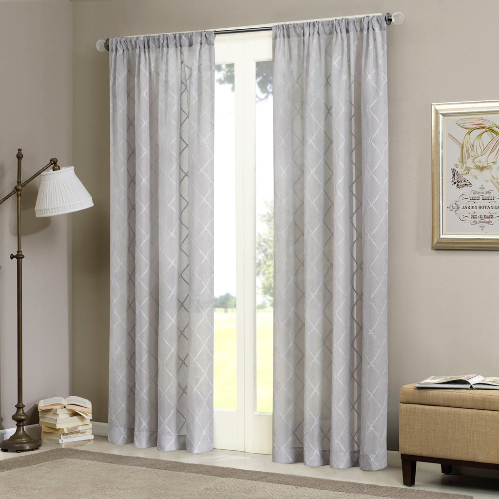 Irina Diamond Sheer Window Curtain Panel