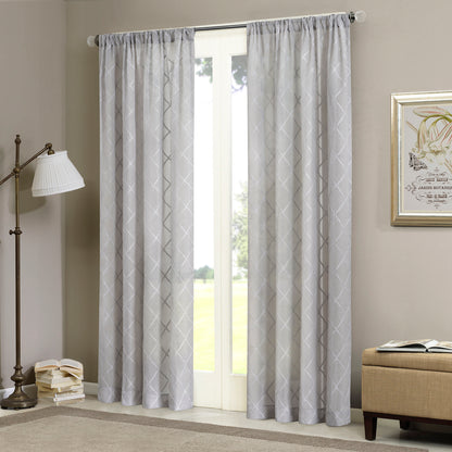 Irina Diamond Sheer Window Curtain Panel