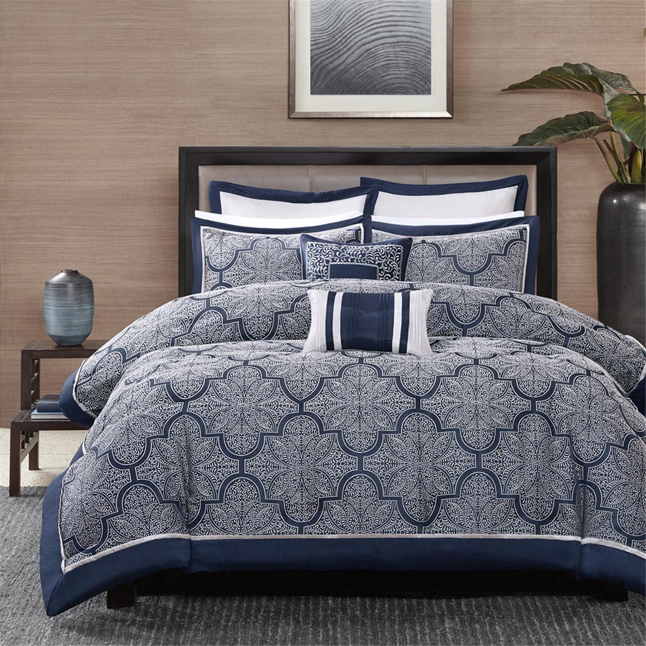 Medina 8 Piece Jacquard Comforter Set