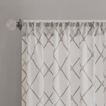 Irina Diamond Sheer Window Curtain Panel