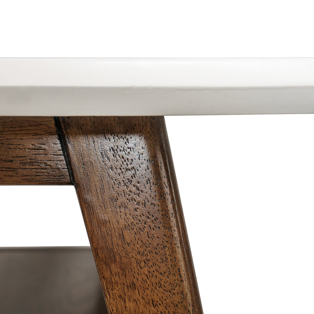 Parker Mid-century Coffee Table with Storage Shelf