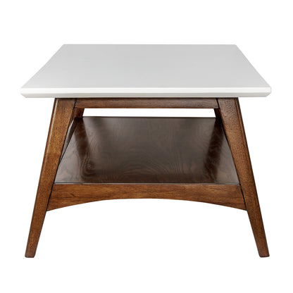 Parker Mid-century Coffee Table with Storage Shelf
