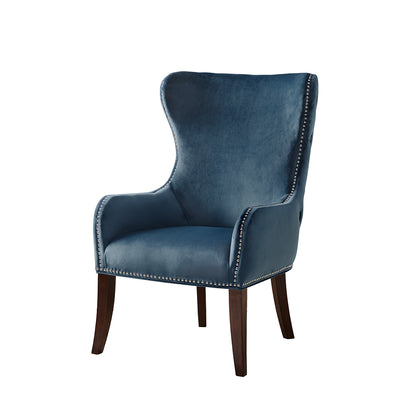 Hancock Button Tufted Wingback Accent Chair with Nailhead Trim