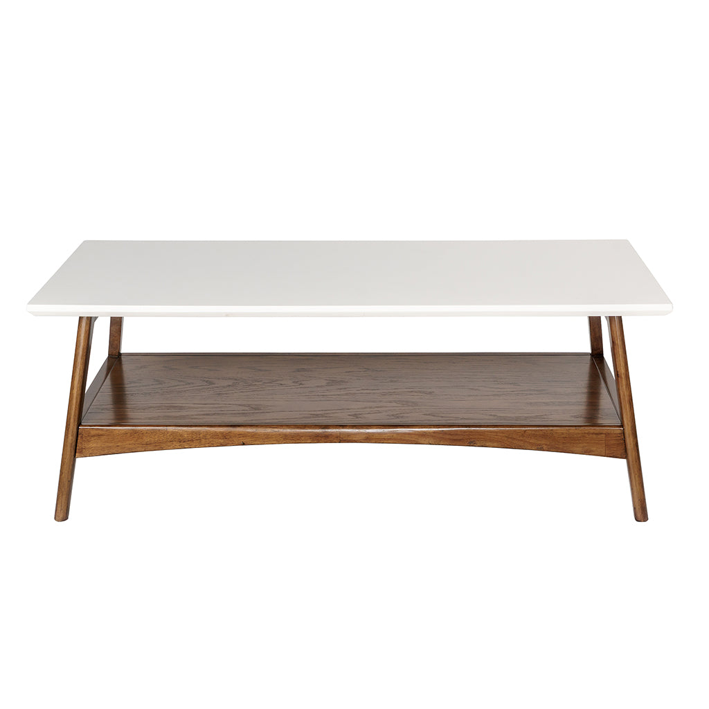 Parker Mid-century Coffee Table with Storage Shelf
