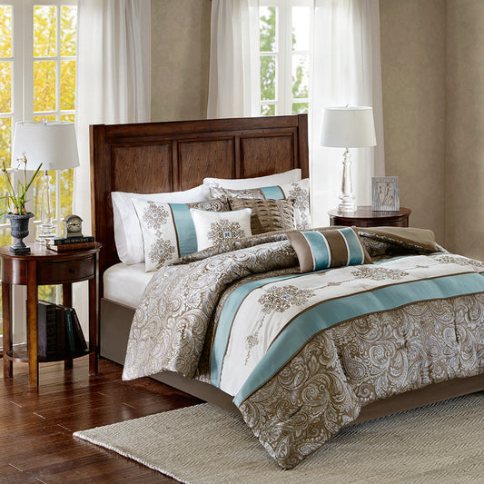 Caroline Jacquard 7-Piece Comforter Set