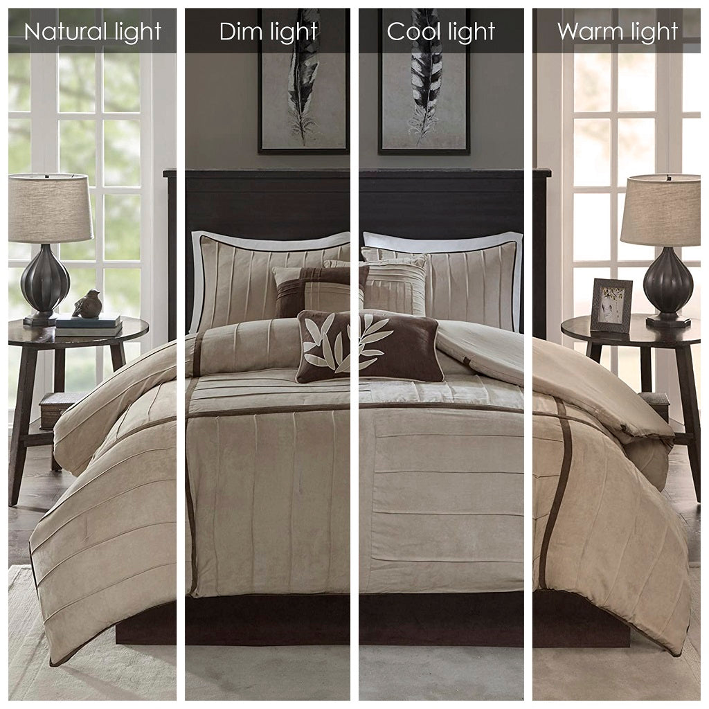 Dune 7 Piece Faux Suede Comforter Set