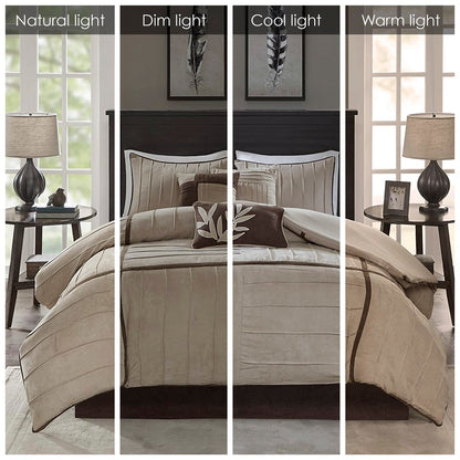 Dune 7 Piece Faux Suede Comforter Set