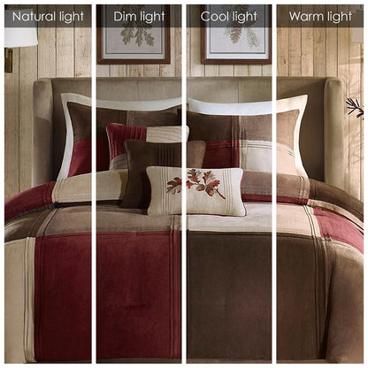 Jackson Blocks 7 Piece Microsuede Comforter Set